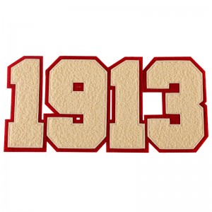 Customized chenille patch with soft and attract...